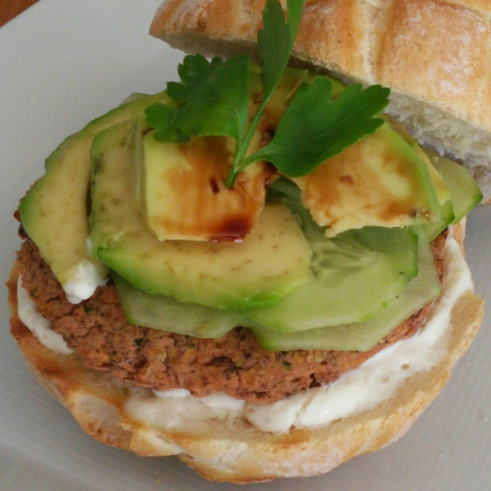  Burger de haricots rouges et boulgour