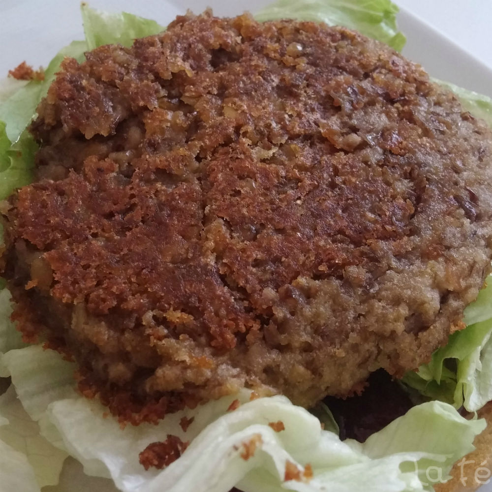  Burger de lentilles brunes et  pomme de terre